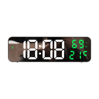 Ψηφιακό ρολόι τοίχου Led Μεγάλη οθόνη Επίτοιχη οθόνη ώρας θερμοκρασίας υγρασίας Ηλεκτρονικό Ξυπνητήρι Διακόσμηση σπιτιού