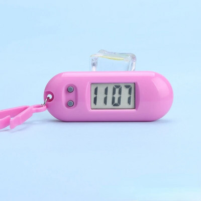 1 db diák Mini elektronikus óra kulcstartó Elektronikus ovális óra Digitális asztali időkijelző óra függő kulcstartó