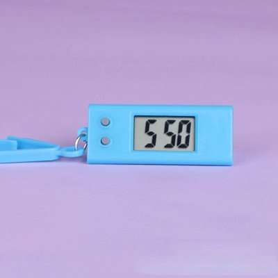 1 db diák Mini elektronikus óra kulcstartó Elektronikus ovális óra Digitális asztali időkijelző óra függő kulcstartó