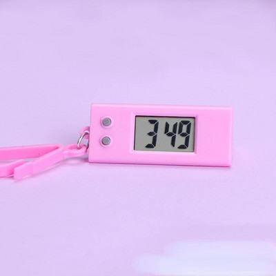1 db diák Mini elektronikus óra kulcstartó Elektronikus ovális óra Digitális asztali időkijelző óra függő kulcstartó