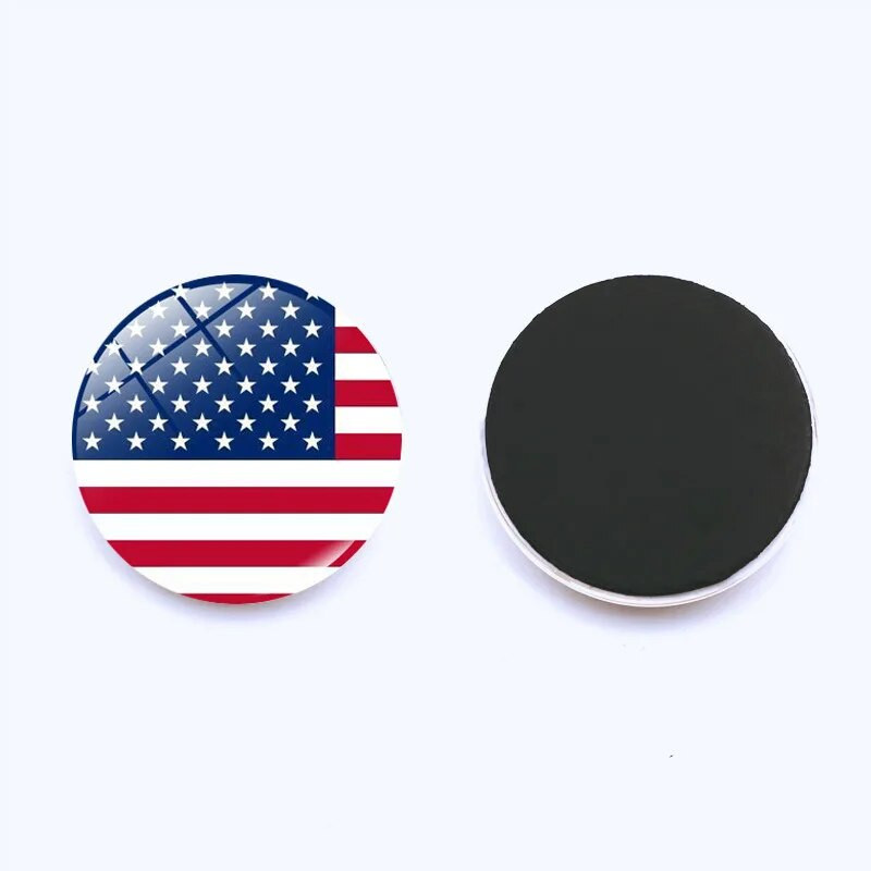 25 мм кристални магнитни магнити за хладилник Русия САЩ Украйна Бразилия Световен флаг Магнитен стикер за хладилник Стикери за табло за съобщения
