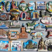 World Tourist hűtőmágnesek Windsor GRAN CANARIA Barcelona Görögország Izland Finnország Lengyelország Németország Svédország Gyanta mágneses matricák
