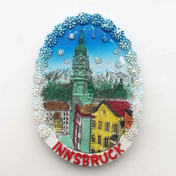 Австрия Виена Магнит за хладилник Залцбург Инсбрук Туризъм Сувенир Занаяти Магнитни стикери за хладилник Подарък за ръце Декорация на дома