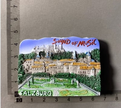 Ausztria Bécsi Hűtőmágnes Salzburg Innsbruck Turizmus Ajándéktárgyak Kézművesség Mágneses hűtőszekrény matricák Kézi ajándék Lakberendezés