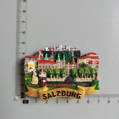 Ausztria Bécsi Hűtőmágnes Salzburg Innsbruck Turizmus Ajándéktárgyak Kézművesség Mágneses hűtőszekrény matricák Kézi ajándék Lakberendezés