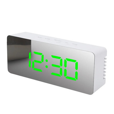 LED tükör asztali óra digitális ébresztő szundi kijelző idő éjszakai fény asztali USB ébresztőóra lakberendezés hálószobába iroda