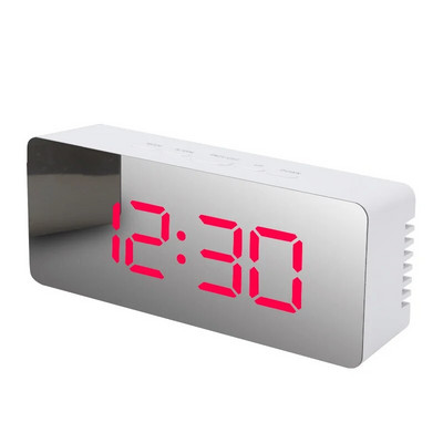 LED tükör asztali óra digitális ébresztő szundi kijelző idő éjszakai fény asztali USB ébresztőóra lakberendezés hálószobába iroda