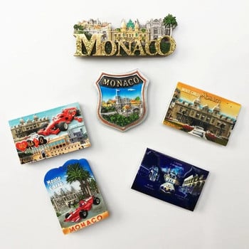 Monaco Resort and Culture Souvenirs Μαγνητικά αυτοκόλλητα για ψυγείο Δημιουργική διακόσμηση σπιτιού Πίνακας μηνυμάτων Μαγνήτες Διακόσμηση γραφείου