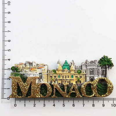 Monaco Resort and Culture Emléktárgyak Mágneses matricák hűtőgépekhez Kreatív lakberendezés Üzenőfal mágnesek Irodai dekoráció
