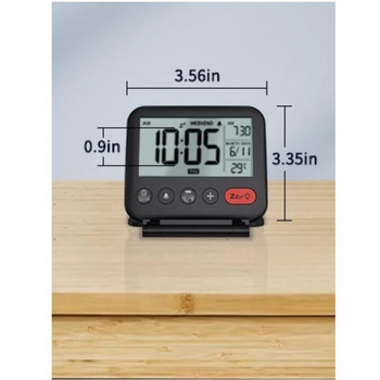 NOKLEAD Home Fold Mini Travel Clock Ψηφιακό θερμόμετρο LCD Ρολόι ταξιδιού Ρολόι ταξιδιού Ξυπνητήρι για φορητό επιτραπέζιο ρολόι