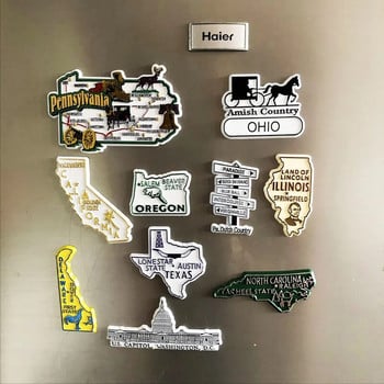 ΗΠΑ Νέο υλικό Μαγνήτες ψυγείου Ουάσιγκτον Καλιφόρνια Οχάιο Νέο Μεξικό Γουαϊόμινγκ Μίτσιγκαν Αϊόβα Χάρτης παζλ διακόσμησης σπιτιού