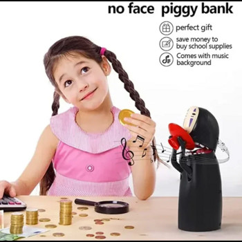 Faceless Piggy Творческа и уникална касичка Играчка за поглъщане на пари Автоматично ядене на монети Детски орнамент за спалня без лица