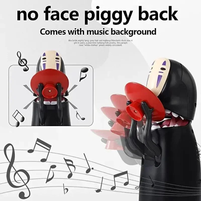 Faceless Piggy Творческа и уникална касичка Играчка за поглъщане на пари Автоматично ядене на монети Детски орнамент за спалня без лица