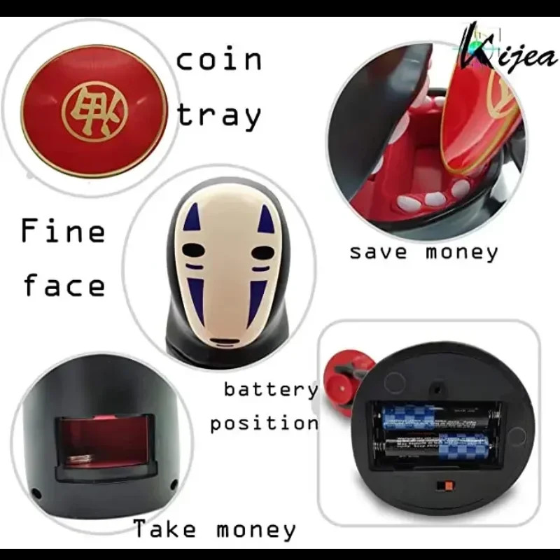 Faceless Piggy Творческа и уникална касичка Играчка за поглъщане на пари Автоматично ядене на монети Детски орнамент за спалня без лица