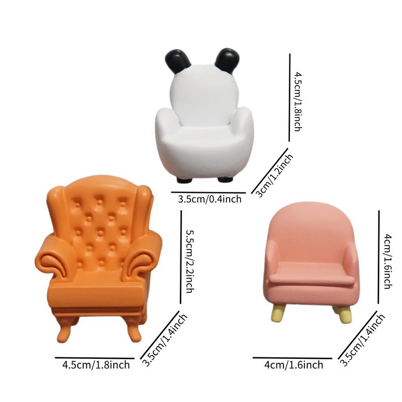 Мини диван Магнити за хладилник Розови декорации за дома Кукла Домакински прибори Снимка Магнитни стикери за кухня и дъска