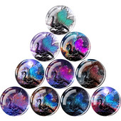 Starry Sky Dragon Fridge Magnet Fantasy Wing Flying Dragon Glass Dome Magnets Ψυγείο Αυτοκόλλητα Ψυγείου Art Δώρα διακόσμησης σπιτιού