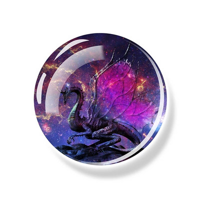 Starry Sky Dragon Fridge Magnet Fantasy Wing Flying Dragon Glass Dome Magnets Ψυγείο Αυτοκόλλητα Ψυγείου Art Δώρα διακόσμησης σπιτιού