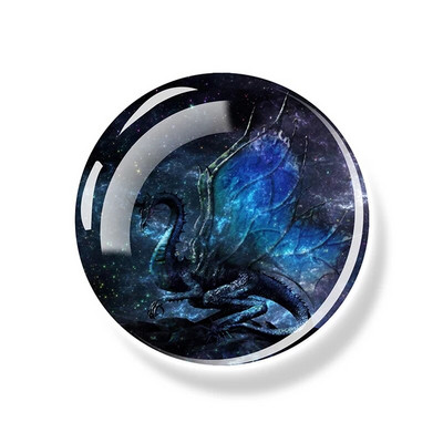 Starry Sky Dragon Fridge Magnet Fantasy Wing Flying Dragon Glass Dome Magnets Ψυγείο Αυτοκόλλητα Ψυγείου Art Δώρα διακόσμησης σπιτιού