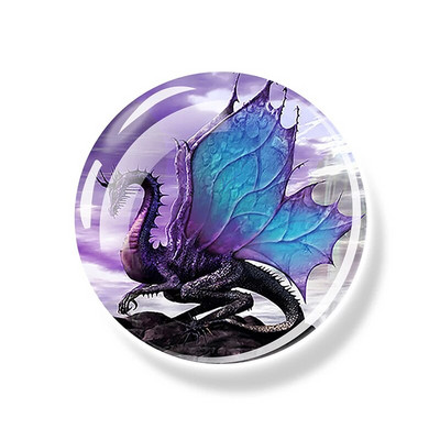 Starry Sky Dragon Fridge Magnet Fantasy Wing Flying Dragon Glass Dome Magnets Ψυγείο Αυτοκόλλητα Ψυγείου Art Δώρα διακόσμησης σπιτιού
