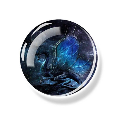Starry Sky Dragon Fridge Magnet Fantasy Wing Flying Dragon Glass Dome Magnets Ψυγείο Αυτοκόλλητα Ψυγείου Art Δώρα διακόσμησης σπιτιού