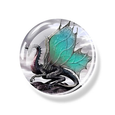 Starry Sky Dragon Fridge Magnet Fantasy Wing Flying Dragon Glass Dome Magnets Ψυγείο Αυτοκόλλητα Ψυγείου Art Δώρα διακόσμησης σπιτιού