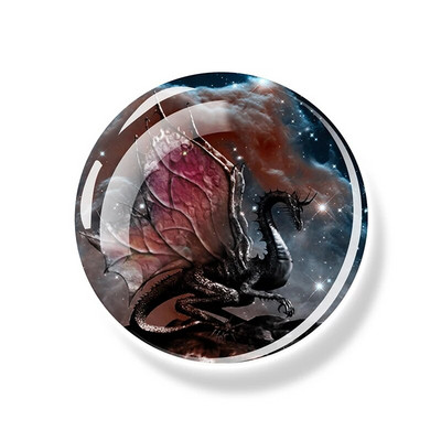 Starry Sky Dragon Fridge Magnet Fantasy Wing Flying Dragon Glass Dome Magnets Ψυγείο Αυτοκόλλητα Ψυγείου Art Δώρα διακόσμησης σπιτιού