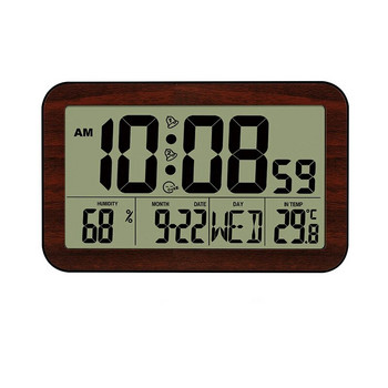 Многофункционален голям LCD дисплей Цифрови будилници с термометър Хигрометър Стенен часовник Декорация на дома Reloj de pared