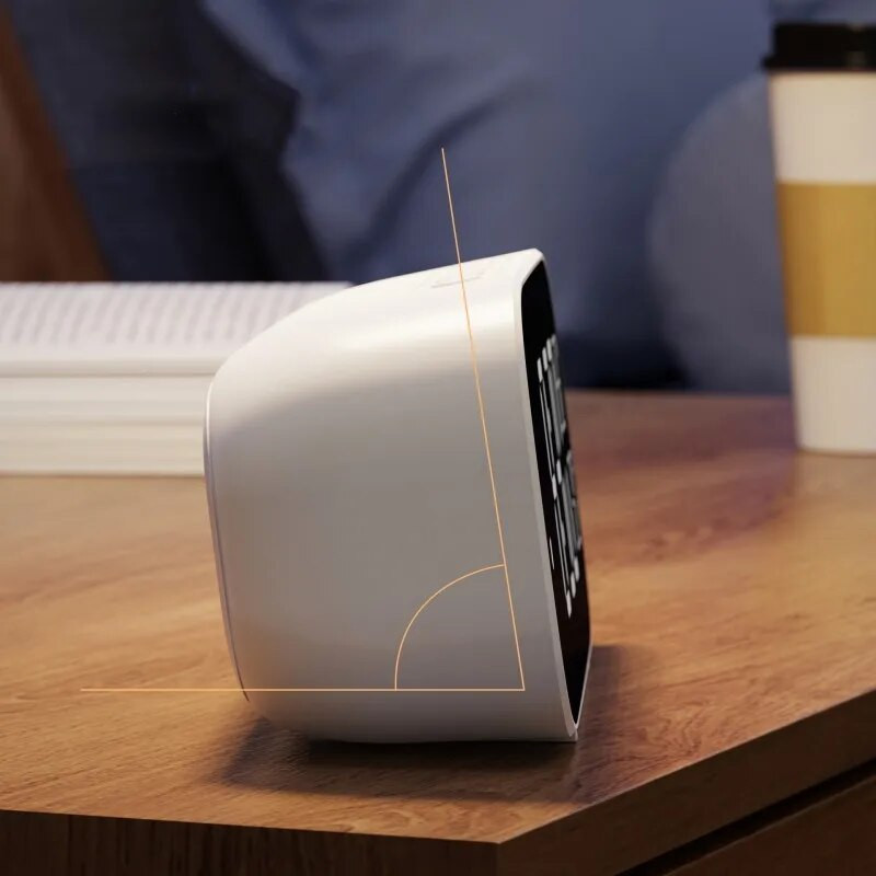 LED цифров часовник Будилник Гласов контрол Температура Влажност Дисплей Време Отлагане Включете Електронен настолен часовник 12/24H