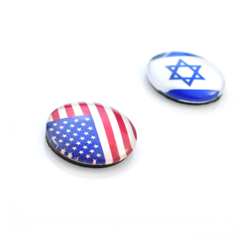 Флаг на Западна Европа Стъкло 30 мм Магнит за хладилник Белгия Холандия Франция Монако Ирландия Хладилник Магнитен стикер Декорация