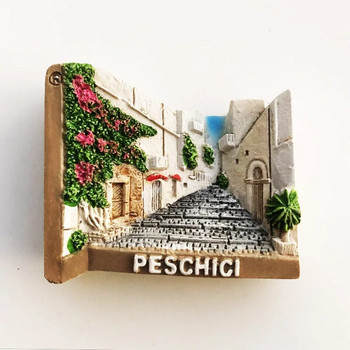 Ιταλία Μαγνήτες Ψυγείου Polignano Alberobello Ostuni TROPEA Vieste Puglia Peschici Τουριστικά σουβενίρ Μαγνητικά αυτοκόλλητα ψυγείου