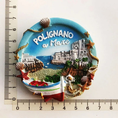 Ιταλία Μαγνήτες Ψυγείου Polignano Alberobello Ostuni TROPEA Vieste Puglia Peschici Τουριστικά σουβενίρ Μαγνητικά αυτοκόλλητα ψυγείου