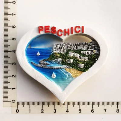 Ιταλία Μαγνήτες Ψυγείου Polignano Alberobello Ostuni TROPEA Vieste Puglia Peschici Τουριστικά σουβενίρ Μαγνητικά αυτοκόλλητα ψυγείου