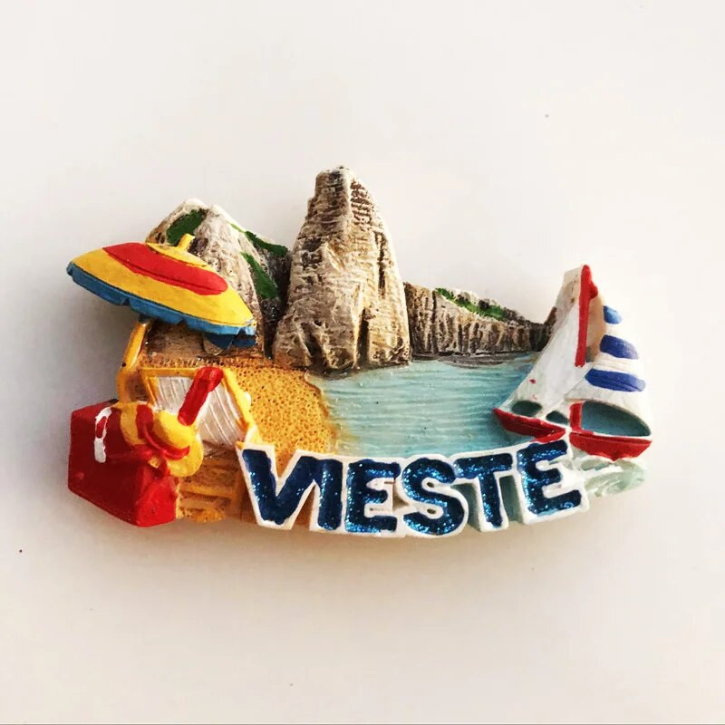 Италия Магнити за хладилник Polignano Alberobello Ostuni TROPEA Vieste Puglia Peschici Туристически сувенири Магнитни стикери за хладилник