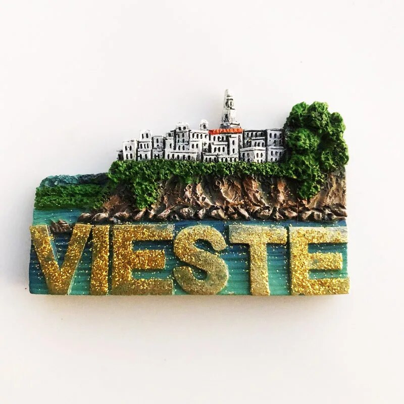 Италия Магнити за хладилник Polignano Alberobello Ostuni TROPEA Vieste Puglia Peschici Туристически сувенири Магнитни стикери за хладилник