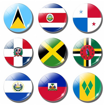 Μαγνήτης Ψυγείου Ονδούρα Σημαία Τζαμάικα Μεξικό Αϊτή Μπελίζ Αμερική Καναδάς Κούβα Μπαχάμες 30mm Μαγνητικά αυτοκόλλητα ψυγείου