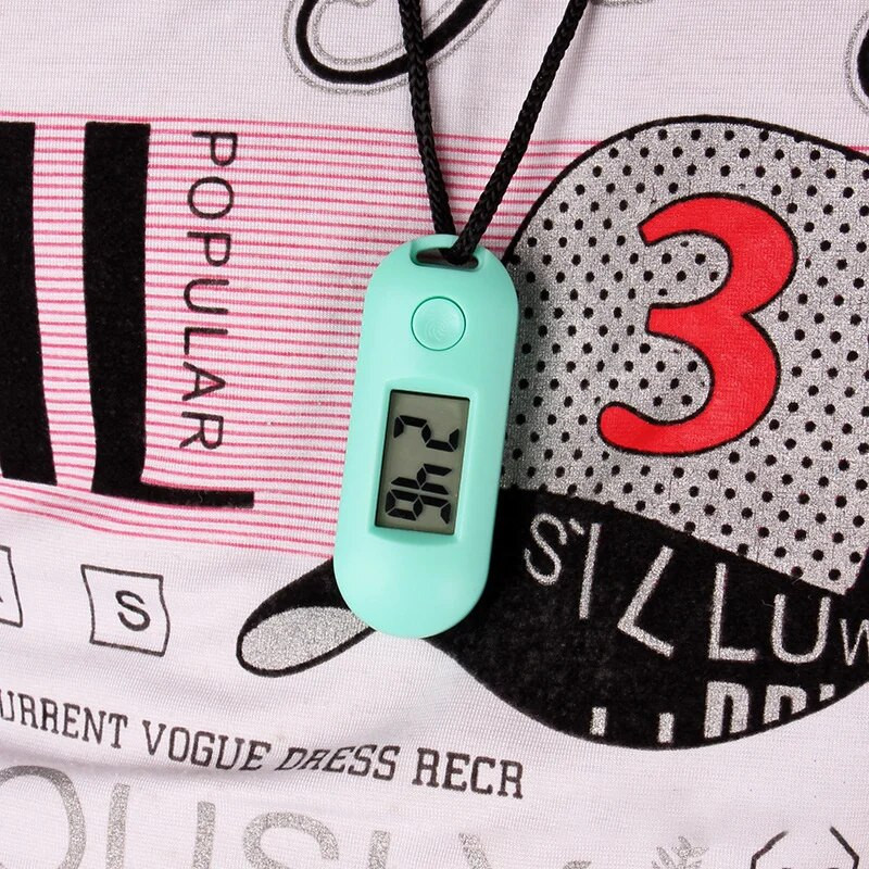 Мини преносим дигитален електронен часовник Студентски часовник с ключодържател Тих тестов джобен часовник Зелена подсветка LCD дисплей Цифров часовник