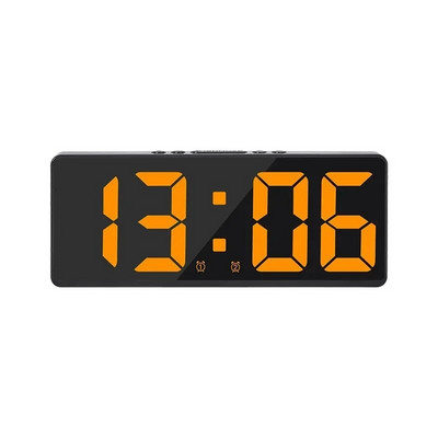 Digitális ébresztőóra Hangvezérlés Hőmérséklet Szundi Éjszakai mód Asztali asztali óra 12/24H Zavarásgátló funkció LED-es órák Óra