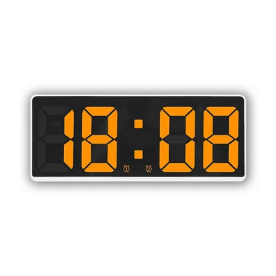 Digitális ébresztőóra Hangvezérlés Hőmérséklet Szundi Éjszakai mód Asztali asztali óra 12/24H Zavarásgátló funkció LED-es órák Óra