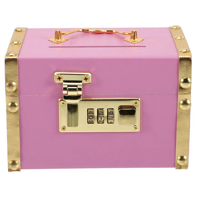 Money Box Lock Lovely Saving Pot Διακοσμητικά για το σπίτι Διακοσμητικό στολίδι επιφάνειας εργασίας Ξύλινο βάζο με κέρματα Παιδική επένδυση Κουμπαράς Χρηματοκιβώτιο για