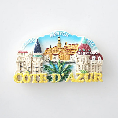 1 τεμ., France Fridge Magnets, Paris Tower Versailles Cote d`Azur Notre Dame Louvre Modeling Refrigerator Stickers, France Travel