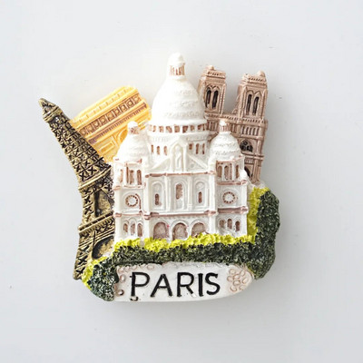 1 τεμ., France Fridge Magnets, Paris Tower Versailles Cote d`Azur Notre Dame Louvre Modeling Refrigerator Stickers, France Travel