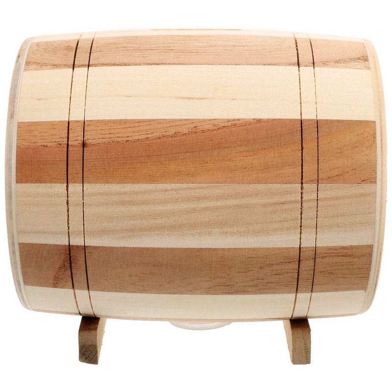 Креативна касичка Дървена касичка с монети във формата на варел Банка за пари Дървена касичка