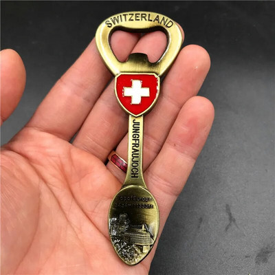 Fém hűtőmágnesek Svájc Szingapúr Sydney Németország Berlin HongKong Hűtőmágnes matricák Utazási ajándék mágnes