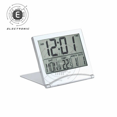Πτυσσόμενο LCD Ψηφιακό Ξυπνητήρι Επιτραπέζιο Τραπέζι μετεωρολογικό Σταθμό Γραφείο Θερμοκρασία Ταξιδίου Ηλεκτρονικό Μίνι Ρολόι