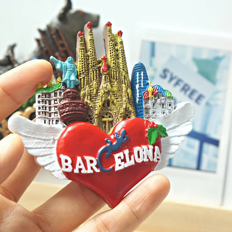 1 бр., Магнити за хладилник с атракции в Испания, стикери за хладилник с мозайка с корида в Барселона, Мадрид, сувенири за пътуване в Испания, подарък
