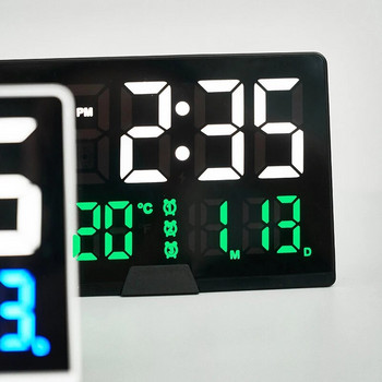 Ψηφιακό ξυπνητήρι LED Μεγάλης οθόνης Φωνητικός έλεγχος θερμοκρασίας Αφή αναβολή 3 ξυπνητήρια USB Φορητά ηλεκτρονικά επιτραπέζια ρολόγια Διακόσμηση σπιτιού
