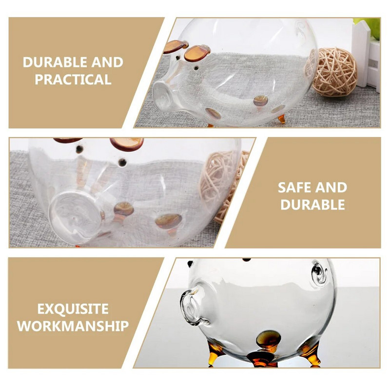 Прозрачна касичка Прекрасна гърне с пари във формата на прасе Декоративно гърне за пестене на пари Кутии за пари за деца Подаръци за рожден ден