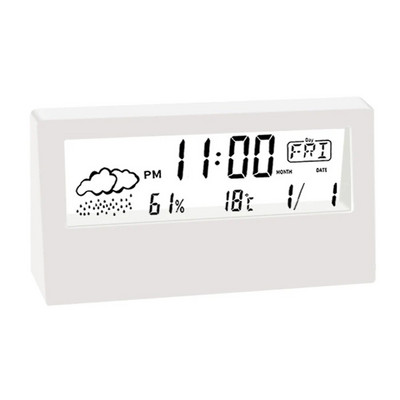 Ρολόι Thermo-Hygrometer Creative Weather Display Ηλεκτρονικό Ξυπνητήρι Επιτραπέζια διακόσμηση για υπνοδωμάτιο σαλονιού
