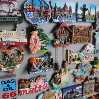Португалия Филипини Германия Япония Дубай Магнити за хладилник Туристически сувенир Малта Брюж Прага Монако Испания Стикери за хладилник