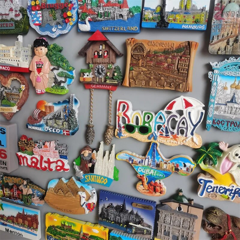 Португалия Филипини Германия Япония Дубай Магнити за хладилник Туристически сувенир Малта Брюж Прага Монако Испания Стикери за хладилник